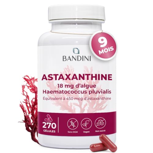 Bandini® Astaxanthine 270 gélules pour 9 mois | 100% végétalien