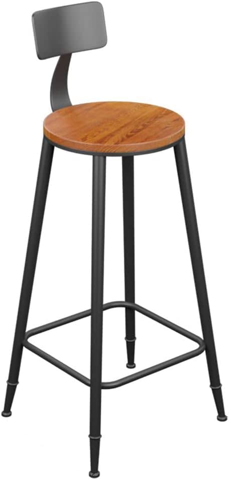 WEBOL Barstools Counter Chairs Barstools Bar Chairs Stool High Ctool for Home and Kitchen Comfort Kitchen Breakfast Chair Counter Greenhouse with Backrest/Sitting Height 78cm (Black) Warm life