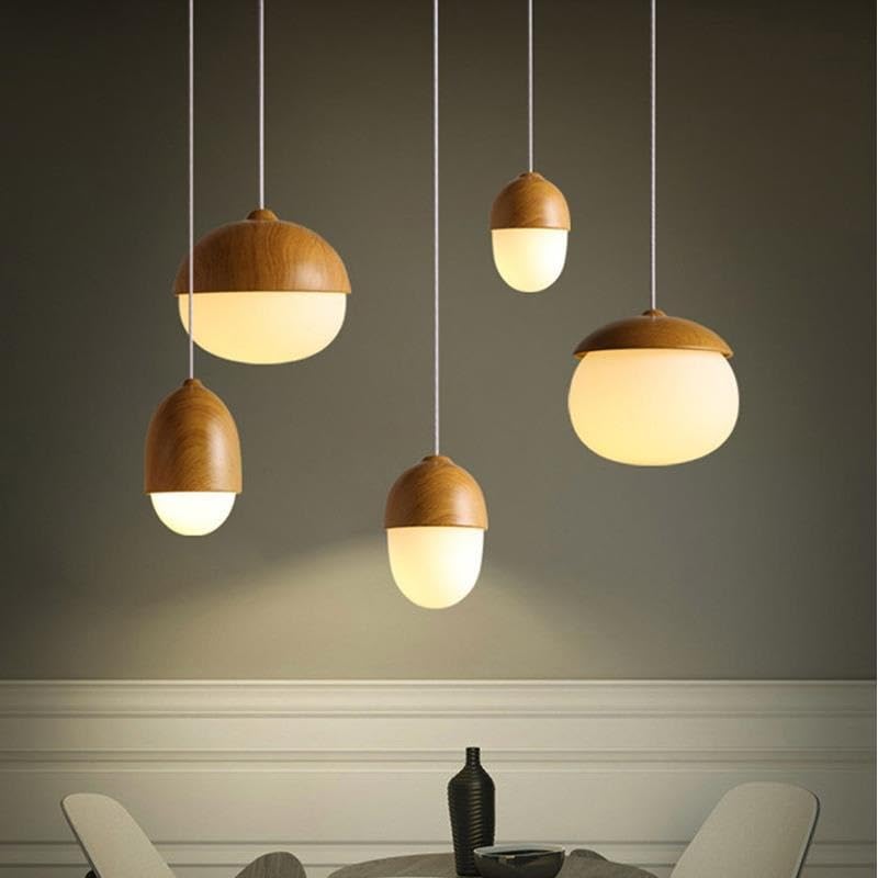 Lámpara de isla de cocina en madera ideal para un comedor acogedor y pasillos 8