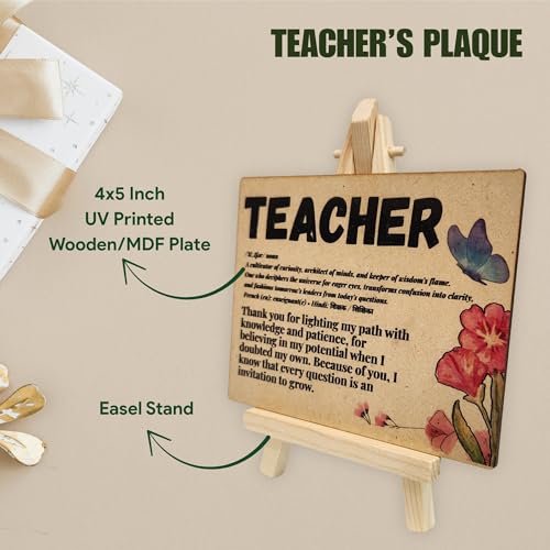 tinydabba Wooden Definition Plaque with Easel – Teacher Day Gift by tinydabba - 5