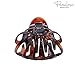 Parcelona French Octopus Large Wide Tortoise Shell Celluloid Acetate Jaw Hair Claw Clip for Women