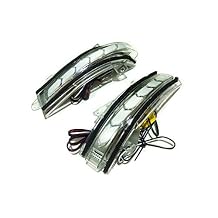Rear-view Mirror LED Lights for Honda City 2009-2014 Civic 9th 2012-2018 Crider Jade Mobilio 2013-2017, White DRL Streamer Yellow Turn Signals Ground Light