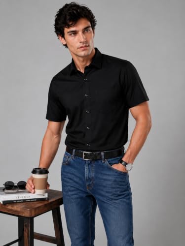 Image of Appel Touch Men's Cotton Blend Formal Shirt Half Sleeves