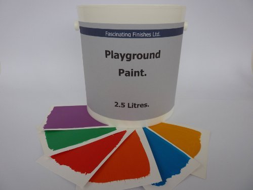 Fascinating Finishes Ltd Multicolour 1 X 2.5Lt Playground Paint For Playgroup School Nursery Line Marking 12 X Colour Choices