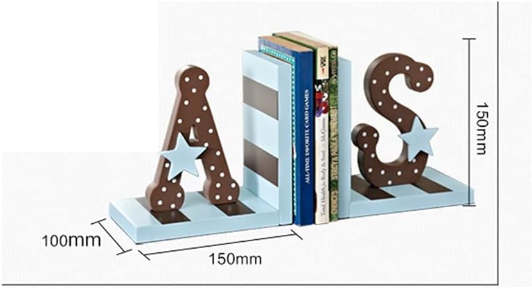Letter Combination Bookend Bedroom Study Book Stand Home Decoration Ornaments Book End (Color : A Size : 300 * 100 * 150mm)