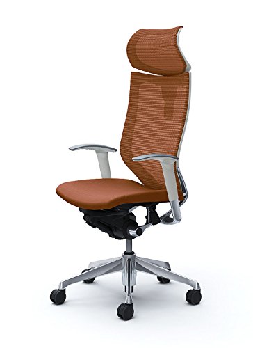オカムラ デスクチェア オフィスチェア バロン 可動ヘッドレスト 可動肘 座クッション ブラウン CP81BW-FEF8