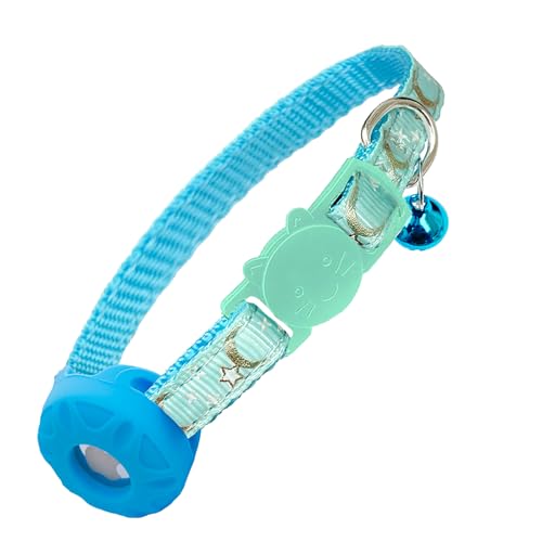 Image of Airtag Cat Collar Breakaway, Safety Kitten Collar with Apple Airtag Holder, GPS Cat Collar with Bell, Lightweigh Tracker Cat Collars for Girl Boy Cats, Kittens and Puppies (Light Blue)
