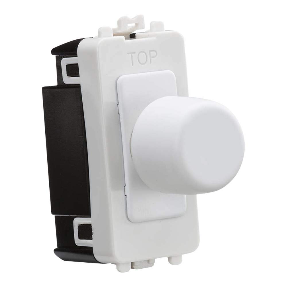 Knightsbridge Matt White 6A 1G 2-Way Dummy Dimmer Module