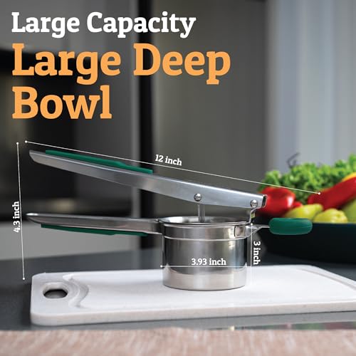 image for PriorityChef Large 15oz Potato Ricer, Heavy Duty Stainless Steel Potat