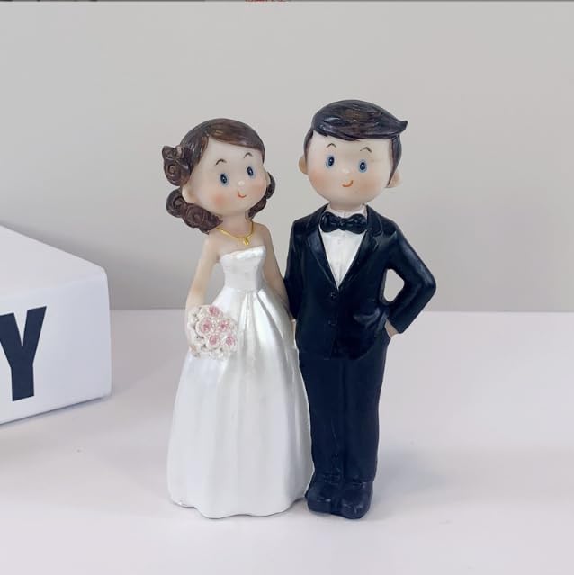 Figura de casal de namorados, decoração de bolos de casamento, decoração de bolos de casamento, decoração de bolos para proposta, noiva e namorado, decoração de bolo de 12 cm, poliresina