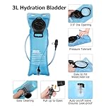 NOOLA Hydration Backpack with 3L Water Bladder - 22L Water Backpack for Hiking, Cycling, Running, Biking - Lightweight Hiking Pack Bag with Rain Cover, Phone Holder and Trekking Pole Holders, Purple - Image 3