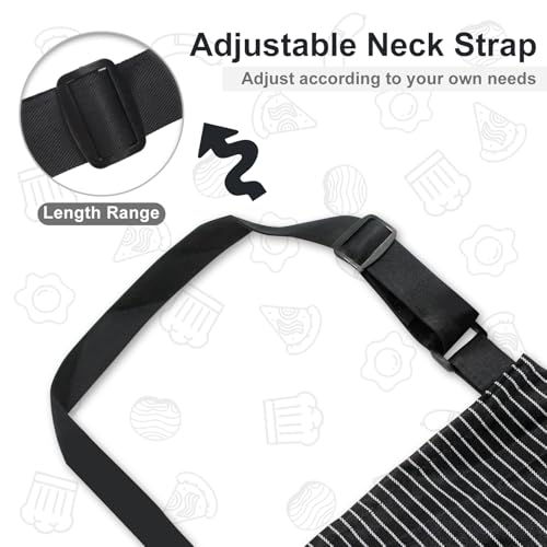 Image of VALOME 2 Pack Kitchen Aprons, Apron for Cooking with 2 Pockets, Unisex Adjustable Neck Strap Chef Aprons for Men Women