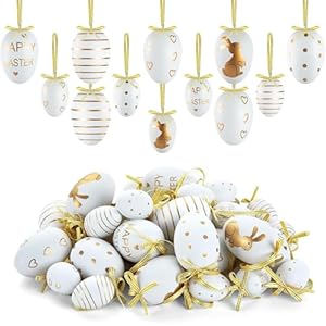 Easter ornaments for tree40pcs easter tree ornamentshanging plastic eggs decorations for basket diy crafts party favors  urban country home decor