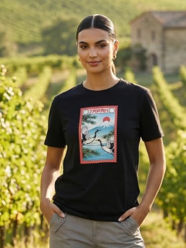Image of Nobero Women's Graphic Printed T-Shirt | Regular Fit 180 GSM Cotton Tee for Women | Comfortable Round Neck Casual Wear