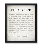 Poster Master Calvin Coolidge Poster - Press On Print - Motivational Quote Art - Inspiring Graduation Gift for Men, Women, Student - Typography Wall Decor for Classroom, Dorm - 8x10 UNFRAMED Wall Art