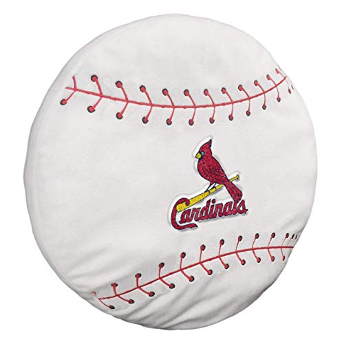 Northwest MLB St. Louis Cardinals Unisex-Adult Baseball Shaped 3D Pillow, 15