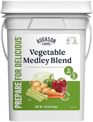 Augason Farms Vegetable Medley Blend 4-Gallon Pail