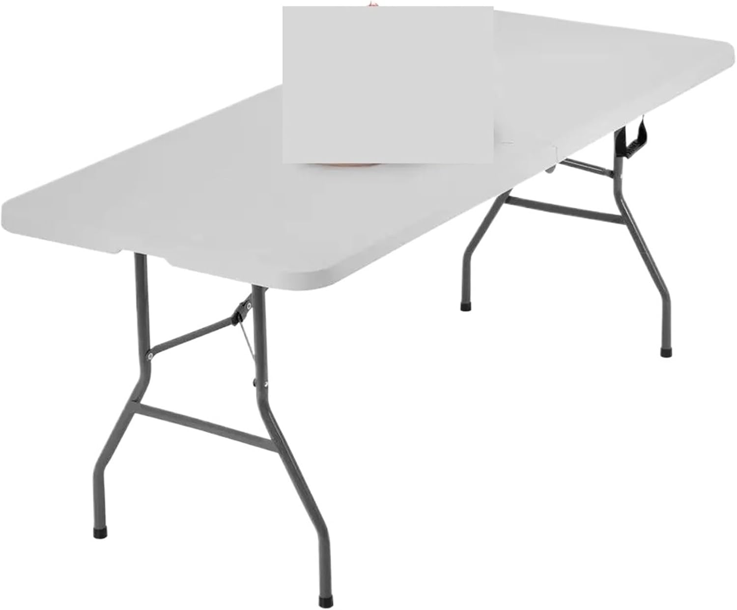 Compatible for White Plastic Folding Table with Lock Portable Camping Picnic Party Event Fold Up Table