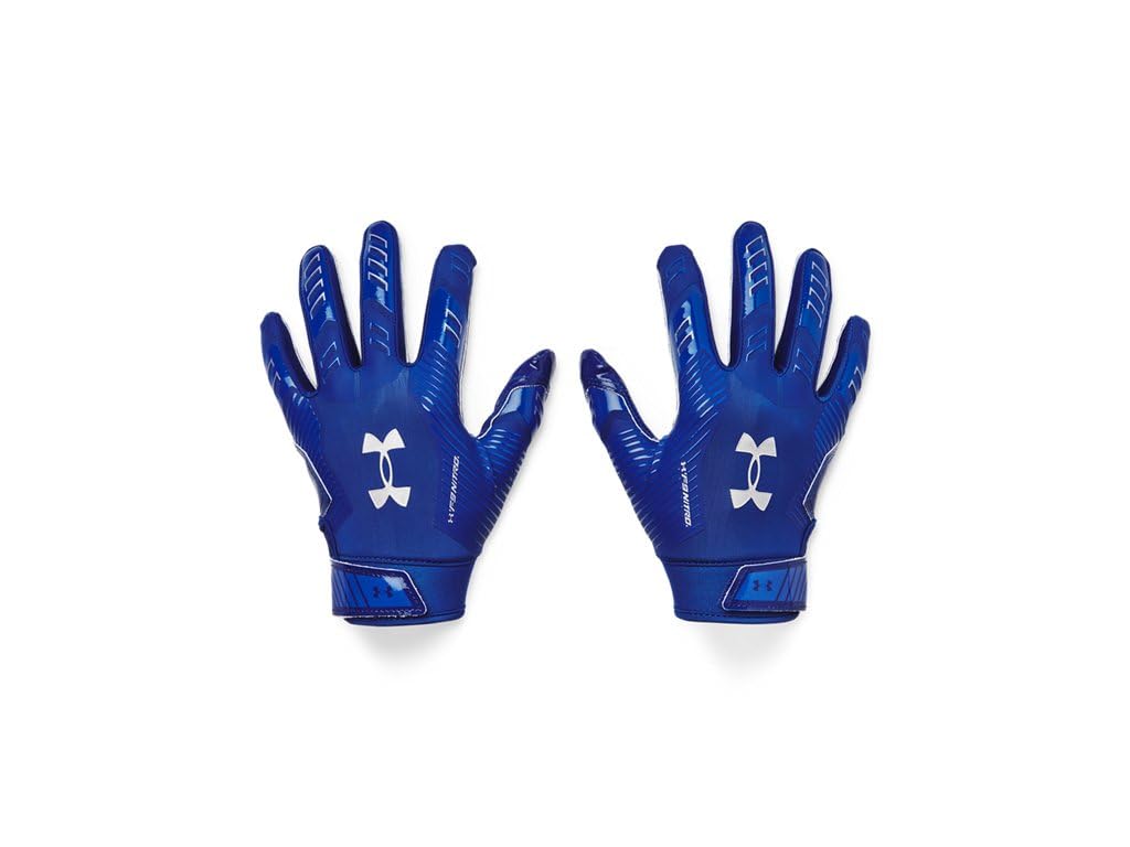 Under Armour Boys F9 Nitro Football Gloves (400) Royal/Capri/Metallic Silver, Medium — image 1
