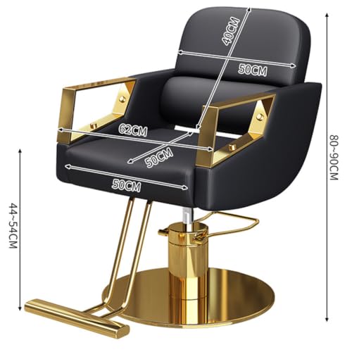 Profesjonalny fotel fryzjerski | Wytrzymała pompa hydrauliczna 90-90 cm