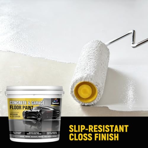 Pintura para pisos SENVEN Concrete & Garage, Blanco, 1 Galón, Interior y Exterior, Acabado Satinado miniatura 3