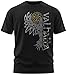 Produktbild NØRTH Legendary Herren T-Shirt - Valhalla Odin Rabe Hugin Munin Gold/Silber Edition, nordische Wikinger Walhalla Geschenke für Männer, Thor Viking Shirt, Farbe:Gold/Silber, Größe:M