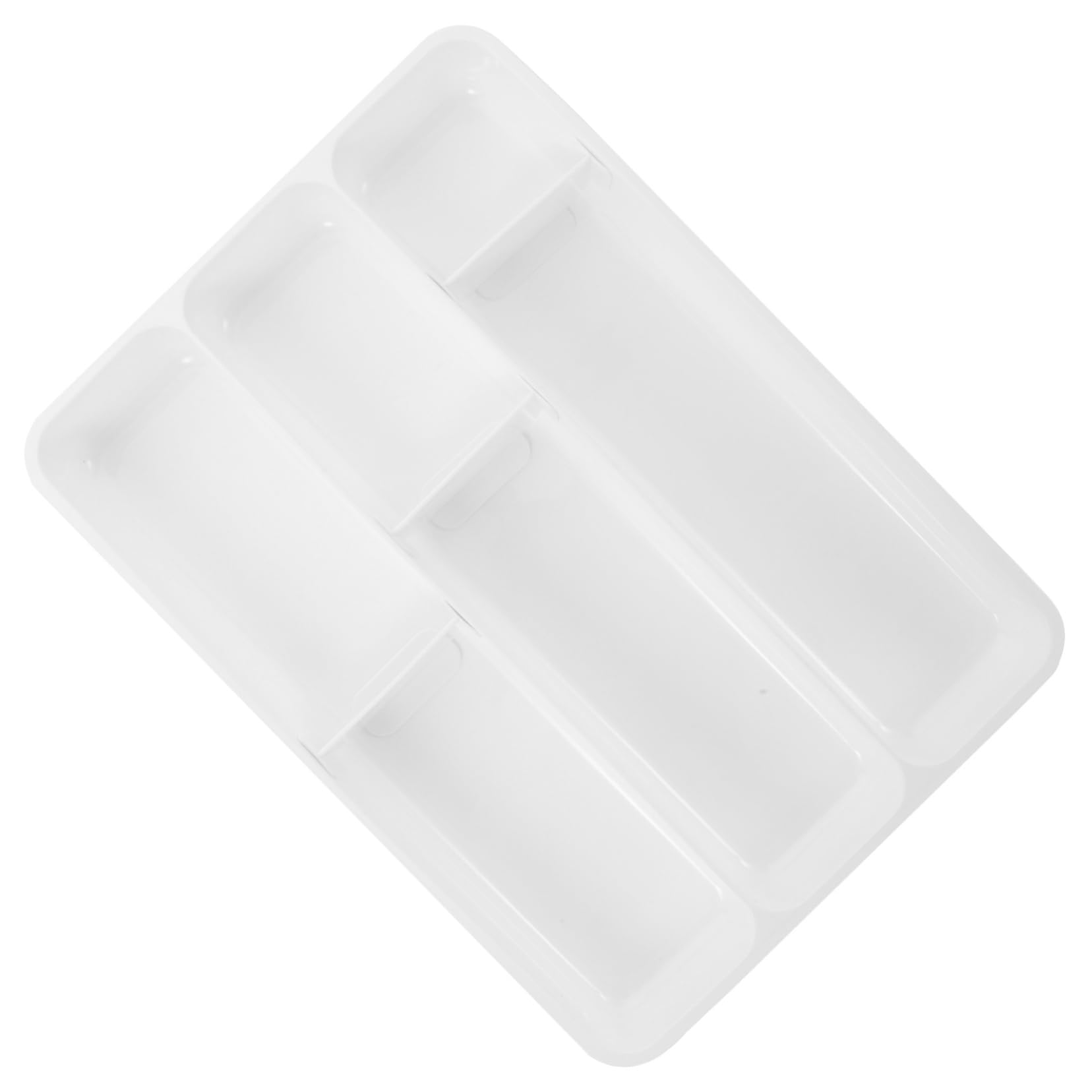Organizador de Cubiertos Extensible de Pp Múltiples Rejillas Blanco