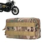 MOLLE バイクツールバッグ 防水仕様 大容量 多機能マルチポーチ サドルバッグ フレームバッグ ウエストポーチ兼用 自転車ツーリング (CP迷彩)