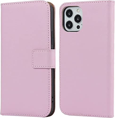 Étui portefeuille iPhone 13 Pro rose pour éviter les rayures d'écran et l'oubli de cartes