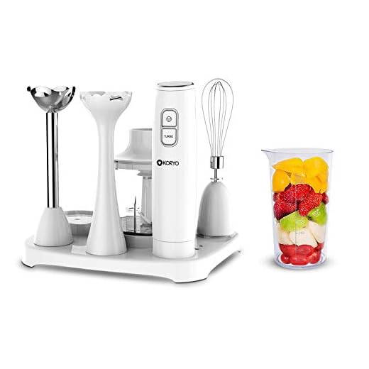 Koryo by Big Bazaar 6 in 1 Multipurpose Hand Blender with 6 attachments (KHB9567) White
