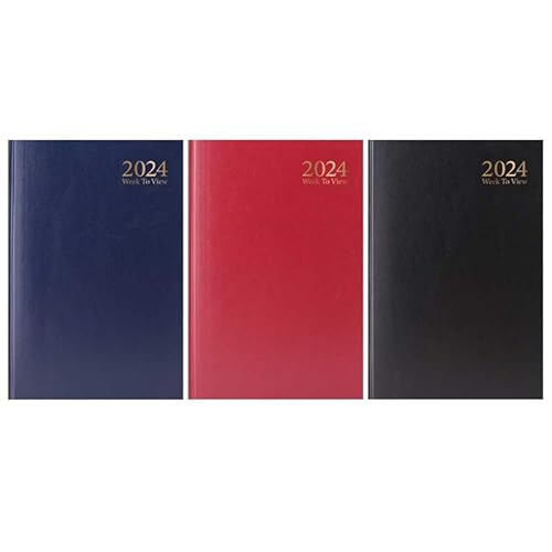 ēxora A4/A5 | Diary Day A Page | Week To View | Desk Diary Hard Backed 2024 Dairy can be used as academic diary | motivational organizer | school &amp; office appointment (A5 Week to View, Random)