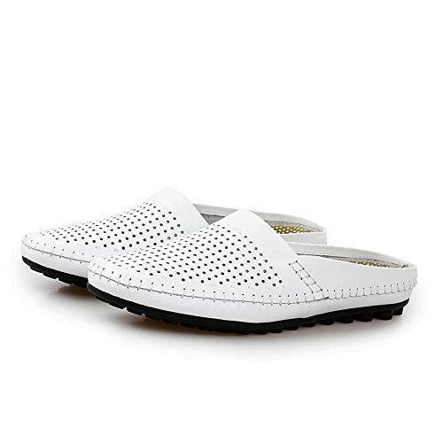 Men's Slide Sandals Slip On Hollow Half Pure Colors Breathable Waterproof Outdoor Slipper Shoes2