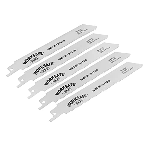 Image of Worksafe WRS3013/150 150mm 14tpi Reciprocating Saw Blade - Pack of 5
