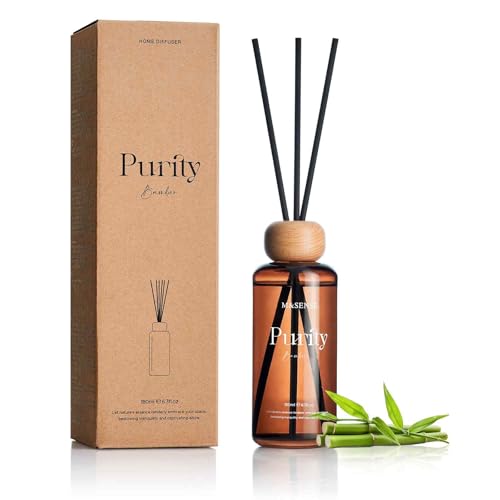 M&SENSE Bamboo Reed Diffuser: 6.3 fl oz Non-Toxic...