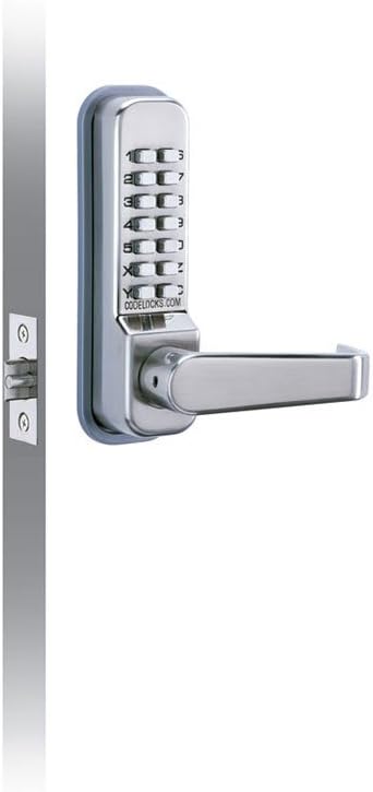 Codelocks 0415 SS CL415 Tubular Mortice Latch Mechanical Lock, PVD Stainless Steel