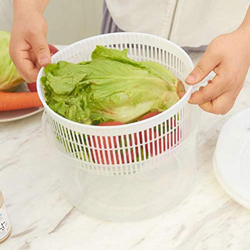YARNOW Lavadora de vegetais com tigela para salada, design de secagem rápida, livre de BPA, seca e d