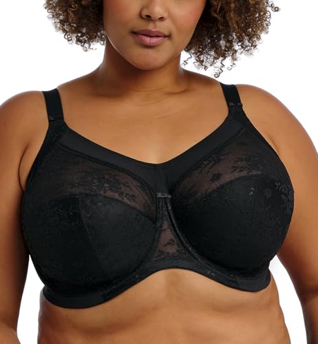 Soutien-gorge à couverture totale noir 100I grand bonnet à armatures de maintien pour femme