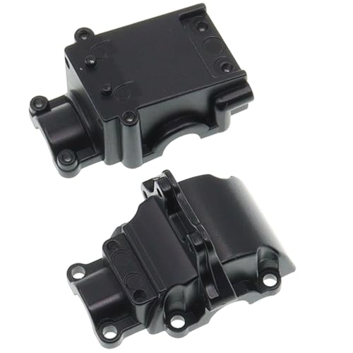 Image of 2PCS Metal Front and Rear Differential Gearboxes Housing Cover Compatible with WLtoys 1 /14 144010 144001 144002 1 /12 124016 124017 124018 124019 RC Car Upgrades Parts (Black)