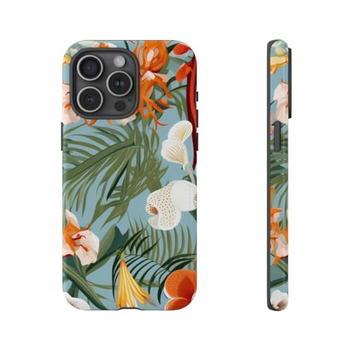 Coque iPhone 15 Pro Max tropicale verte idéale pour vos sorties et voyages