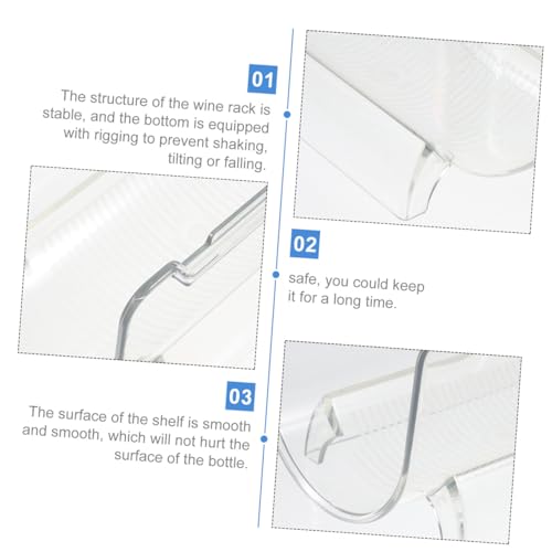 Soporte apilable transparente para botellas de vino, 2 unidades miniatura 2