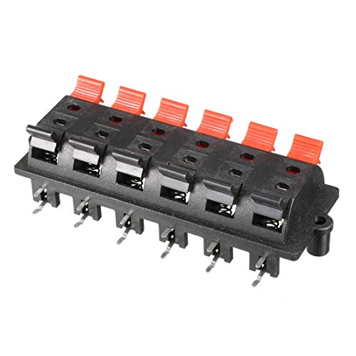 sourcing map Double Row 12 Pin 12 Position Spring Loaded Speaker Terminal Board