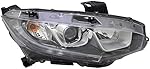 TYC Right Headlight Assembly Compatible with 2016-2018 Honda Civic