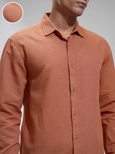 Image of Highlander Men's Relaxed Fit Casual Shirt | Cotton Linen | Relaxed fit | Full Sleeves