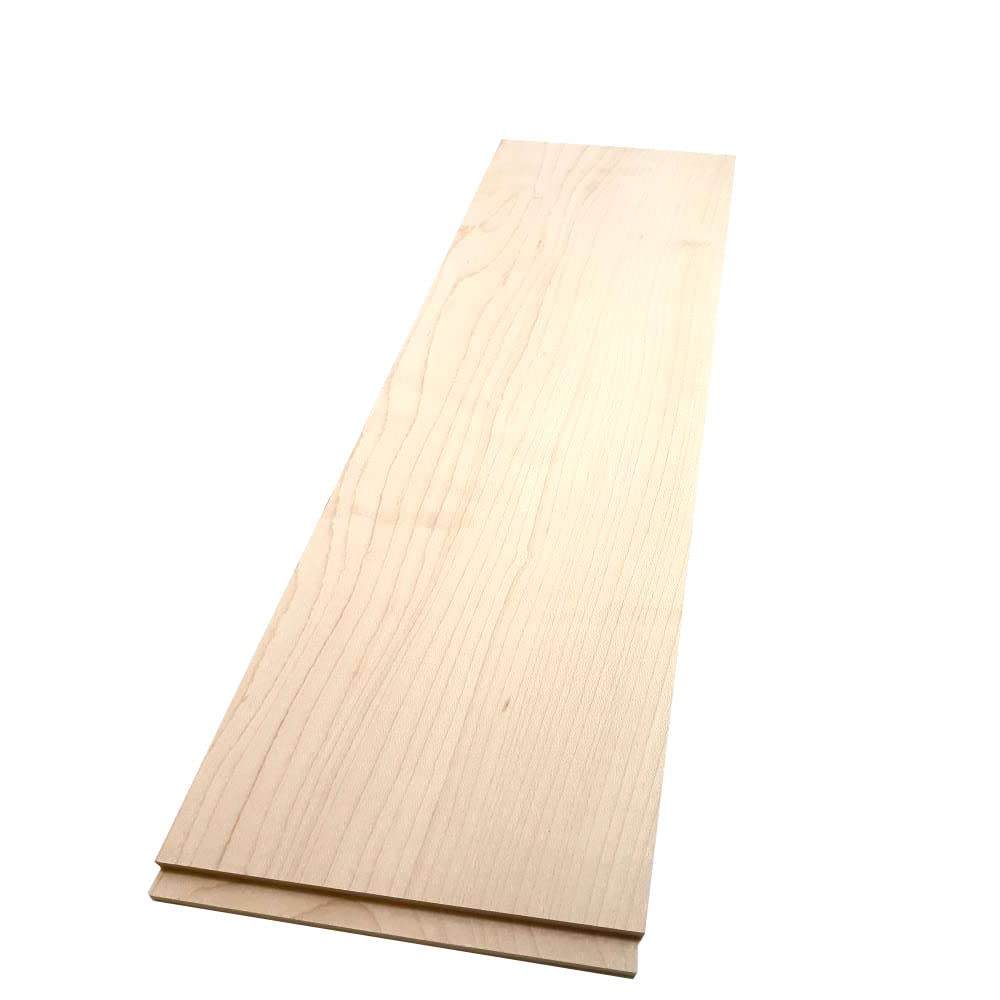 Maple Hardwood Planks - 2-Pack Hard Maple Wood for Unfinished Wood Crafts - 1/4’’ (6mm) 100% Pure Hardwood - Laser Engraving Blanks - Maple Wood Blanks for Crafts and Gifts
