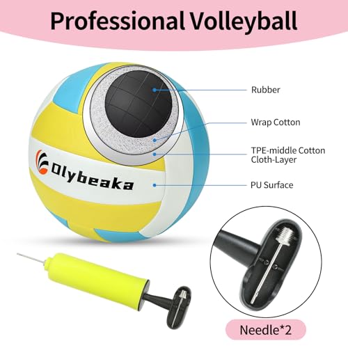 image for Olybeaka 20FT Outdoor Volleyball Net Set System for Backyard Beach wit