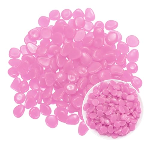 Pierres phosphorescentes haut de gamme galets en résine violet clair durables pour massifs et vases