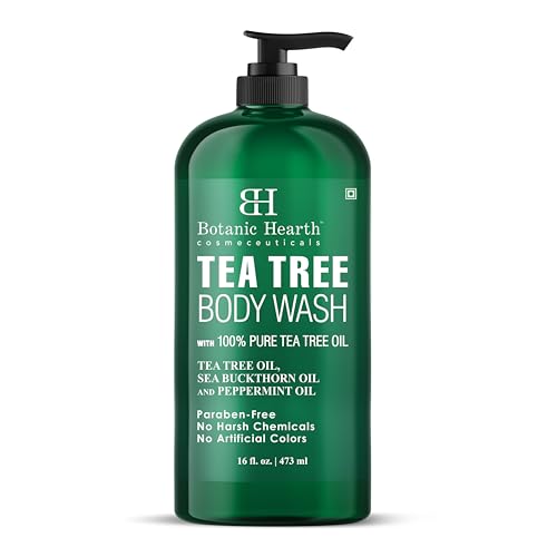 Botanic Hearth Tea Tree Body Wash -16 fl oz- All-Natural Antifungal & Odor-Control Shower Gel for Acne, Athlete’s Foot, Ringworm, Jock Itch & Healthy Skin,Sulfate & Paraben Free, for Men and Women