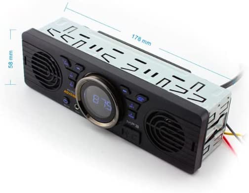 Unifizz Autoradio stéréo de voiture 12 V Bluetooth hôte haut-parleur lecteur de musique MP3 avec kit de lecteur stéréo de voiture USB