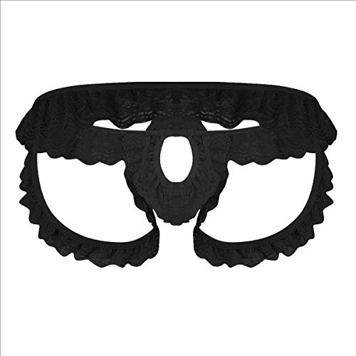 Mens Fully Frilly Lace Sissy Pouch Jockstrap Crossdress Briefs Thongs Panties Underwear2