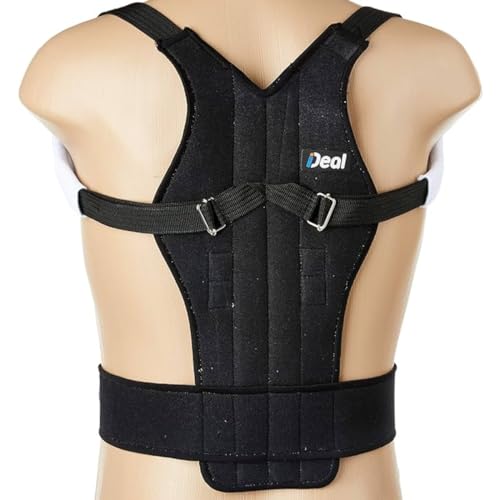 Colete Corretor Postural Magnético Preto Masculino Feminino Unissex Ortopédico Inteligente Costas Er
